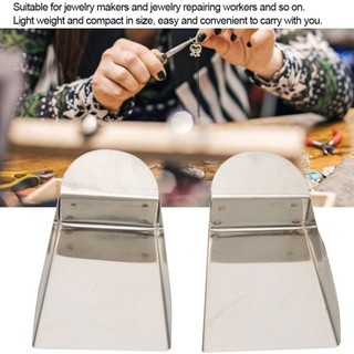 SEREIP 2 Muỗng Trang Sức, Xẻng Mini Kích Thước Nhỏ Bằng Thép Không Gỉ, Tổ Chức Hạt Xẻng Đá Quý Di Động