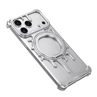 [JLK] Ốp Lưng Nhôm Cho iPhone 17 Air 16 15 14 Pro Max 16pro 360 Độ Đế Xoay Ốp Điện Thoại Có Kim Loại Lỏng Từ Tính Chống Sốc Tối Giản