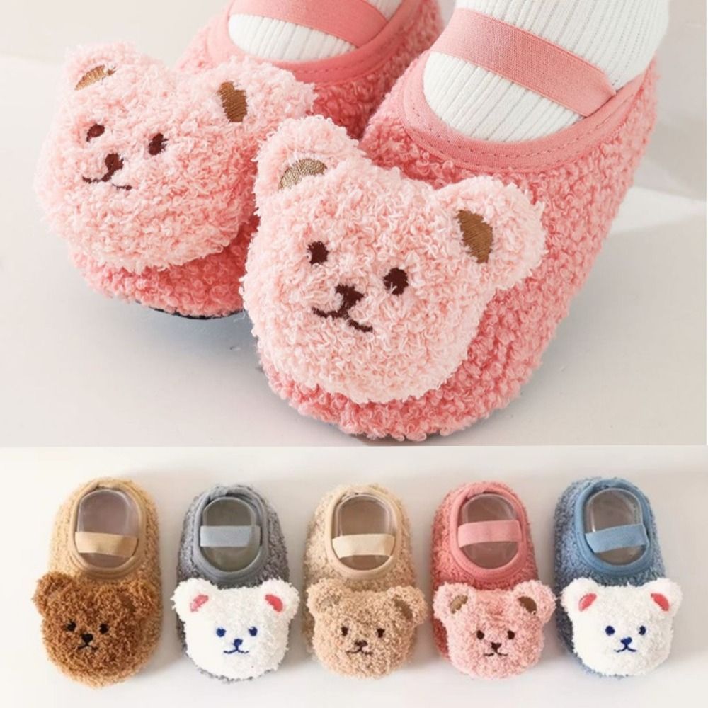 Giày đi trong nhà lót nỉ lông cừu cho bé siêu ấm và cute, giầy dép trẻ em mùa đông lạnh