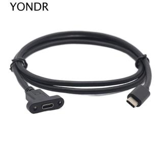 Cáp nối dài YONDR Loại C Dây mở rộng có lỗ vít Loại C Bảng điều khiển gắn Nam sang Nữ Cáp kết nối khóa USB3.1