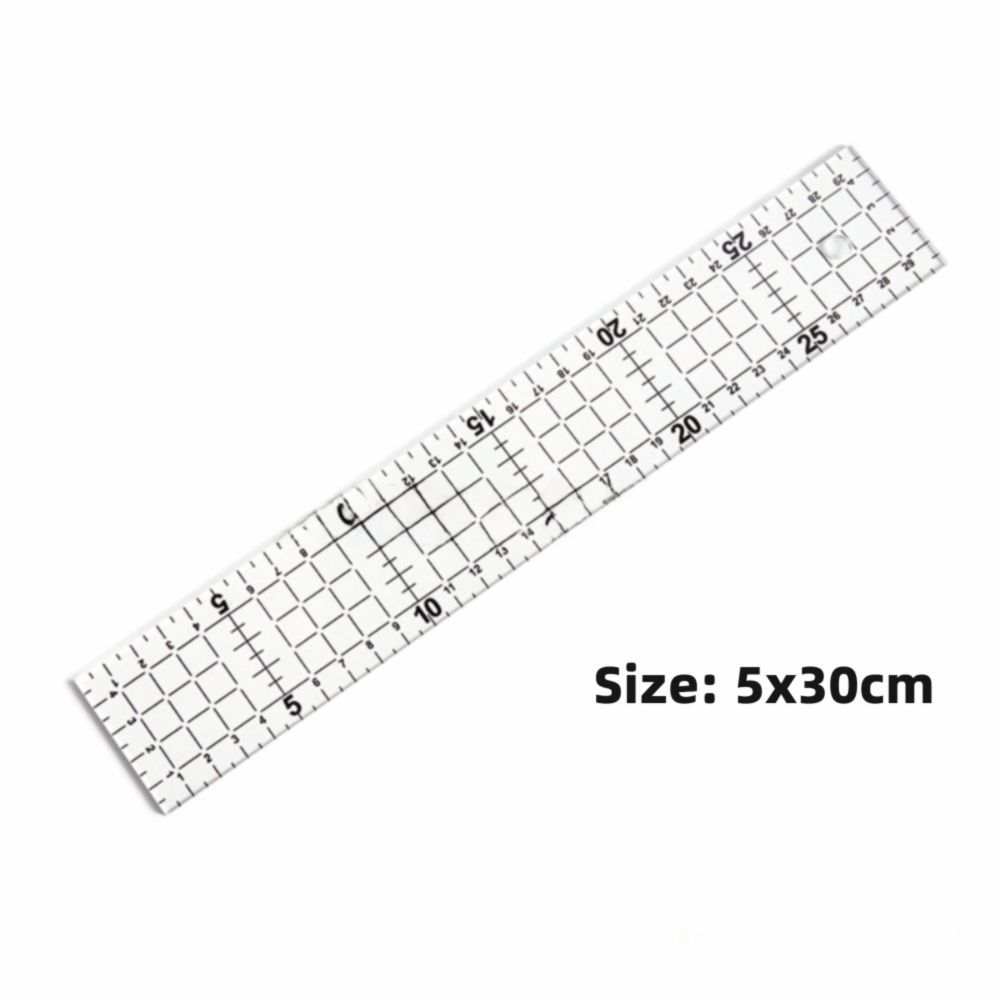 Thước cắt vải vuông đa kích thước chất liệu acrylic NKSFX, thước quilting đánh dấu cho dự án may vá