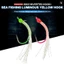Trắng Egret LF852 Glow-in-the-Dark Sea Mồi Câu Cá Móc Cho Màu Vàng Croaker Bay Câu Cá Jig Ruồi Câu Cá