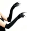THEGIRL8B Găng Tay Móng Tay Dài, Găng Tay Phù Thủy Halloween Gothic Polyester, Màu Đen Đáng Sợ Co Giãn Đen Co Giãn Có Thể Tháo Rời Móng Vuốt Móng Tay Găng Tay Ngôi Nhà Ma Ám