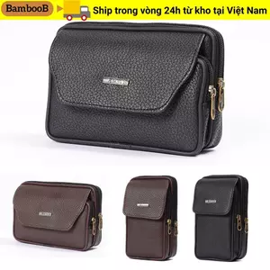 Túi thắt lưng nam BAMBOOB, Gói thắt lưng du lịch bằng da PU, Túi thắt lưng thoải mái thể thao chống thấm nước