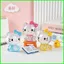 HT3 Sanrio Hello Kitty Trong Suốt Long Lanh Nhân Vật Hành Động Màu Nơ Nhựa Trang Trí TH3