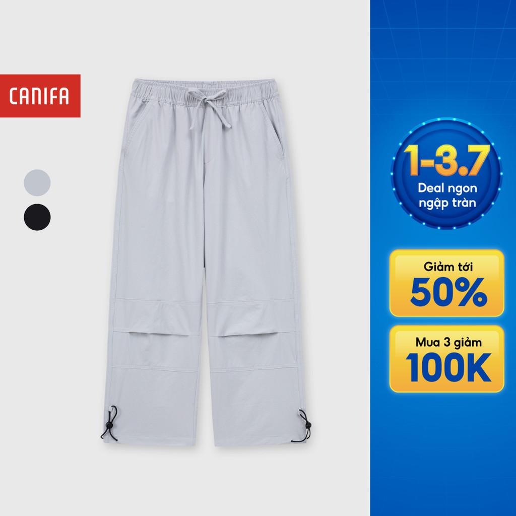 Quần dài bé trai CANIFA dáng suông rộng có dây rút ống 2BP26S002