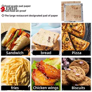 30 Tờ Giấy Sáp Chống Dầu Giấy Bọc Thực Phẩm Bánh Mì Sandwich Burger Khoai Tây Chiên Gói Dụng Cụ Nướng Bánh Mì Thực Phẩm Nhanh Giấy Dầu VN