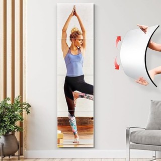 1 / 2 Bộ Decal Dán Tường Gương Acrylic 3D - Tấm Gương Hình Vuông Tự Dính Linh Hoạt DIY HD Trang Trí Phòng Ngủ Nhà