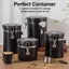 Cod 1.2-1.8L thép không gỉ cà phê Canister với ngày Tracker & Scoop