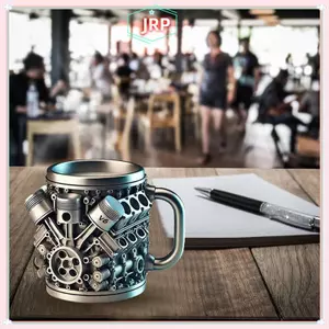 JRP Cà Phê Có Thể Tái Sử Dụng Động Cơ Ô Tô Cotail Cốc Ngộ nghĩnh Uống Phụ Kiện Di Động Cốc Thép Không Gỉ Cho Gia Đình Du Lịch JRP