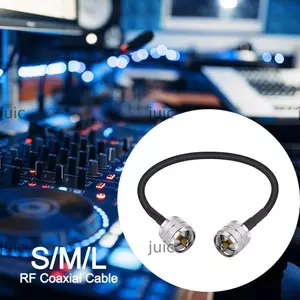 Đầu nối nam sang nam JUIC UHF, Cáp đồng trục RF 30cm / 50cm / 1m, Chất lượng cao Thẳng bền UHF PL259 Nam sang UHF Male PL259 RG58 Cáp đuôi lợn