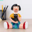 QEARY Nhựa Thủ Công Điêu Khắc, Nhân Vật Nông Thôn Handmade Nhân Vật Ngộ nghĩnh Tượng, Đồ Chơi Mô Hình Trang Trí Kawaii Búp Bê Vui Trang Trí Trẻ Em Bé Gái Bé Trai