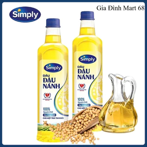 dầu ăn Simply nguyên chất giàu Omega 3,6,9 combo 2 chai.