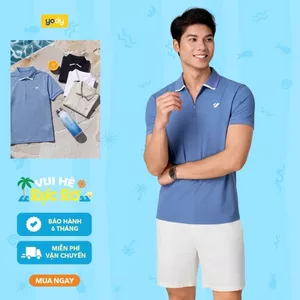 Áo polo nam dáng slimfit YODY có khóa kéo trẻ trung MCPO26A034