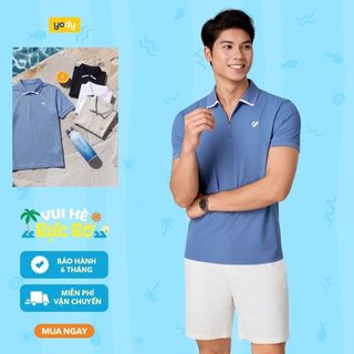 [COOLER & CLOSER] Áo polo nam dáng slimfit YODY có khóa kéo trẻ trung MCPO26A034