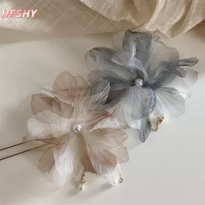 HFSHY Cổ Hàn Quốc Voan Hoa Ngọc Trai sel Tóc Sti Hình Chữ U Kẹp Tóc Tính Khí Phong Cách Trung Hoa Kẹp Tóc Cho Nữ Mũ VN
