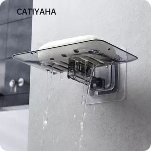CATIYAHA Xà Phòng Đĩa Treo Tường Giá Để Đồ Không Tích lũy Nước Giá Xà Phòng