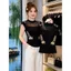 Mùa hè 2026 Áo Vest không tay thêu công nghiệp nặng kiểu Pháp Màu sắc tương phản Thêu tinh tế Slim-fit Slimmer Look Áo thun nữ cao cấp