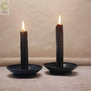 Chân nến sắt ROLY, Chân nến trụ cột tấm kim loại màu đen, Trụ cột Pin độc đáo Trang trí nội thất Tấm nến trang trí tiệc cưới Spa