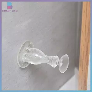 < beartwo > Nút chặn cửa tự dính bằng silicon Tắt tiếng Cửa hút Cửa sau Bảo vệ tường Giá đỡ cửa ẩn Mới