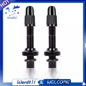 2 Chiếc Xe Đạp Van 40 Mm Xe Đạp Đường Bộ Không săm Lốp Chuyển Đổi Anodize Hợp Kim Nhôm Sealant Phụ Kiện