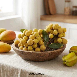 DONOVANQQ Trái Cây Nhân Tạo, Thủ Công Như Thật Mô Phỏng Longan, Nhẹ Trang Trí Thực Tế Ngộ nghĩnh Trái Cây Giả Đạo Cụ Ảnh
