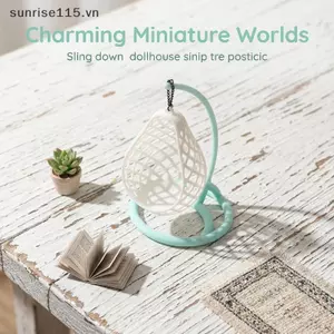 SRVN Nhà Búp Bê Thu Nhỏ Xoay Trứng Ghế 1 12 Cân Khăn Lau Mô Hình Treo Cho Trẻ Em DIY Phụ Kiện Phòng Chơi Bộ.