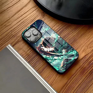 BK-1 Anime Demon Slayer Ốp Lưng Điện Thoại IPhone 16 15 14 Pro 11 13 12 Mini 6 8 7 Plus Kính Thiết Kế Sang Trọng Cove