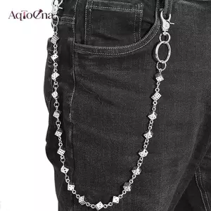 AqToCna Gothic Punk Bộ Xương Eo Dây Xích Dành Cho Nữ Hip-hop Ro Eo Dây Xích Kim Loại Quần Dây Xích Quần Jean Thời Trang Trang Trang Trí Dây Chuyền Quà Tặng AqToCna