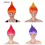 DELMER Halloween Màu Tóc Giả, Ngọn Lửa Lông Tơ Troll Tóc Giả, Fasion Ngộ nghĩnh Thẳng Tổng Hợp Cosplay Đảng Tóc Giả Sân Khấu Hiển Thị