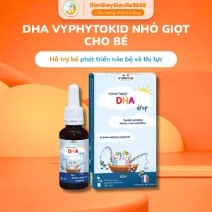 DHA Vyphtokid Nhỏ Giọt 20ml: Dầu Cá Tinh Khiết Hương Caramel Tự Nhiên Cho Bé
