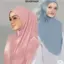BRABRAAA Instant Hijab, Double Chin Undercap Vải Mềm Áo Chui Đầu Hijab, Thiết Kế Drap Dài Chiều Dài Toàn Bộ Bao Phủ Đầu Nữ