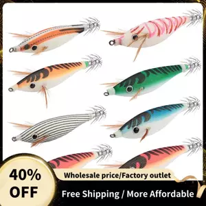 8 Cái 9.6G 10cm Luminou Jig Câu Cá Gỗ Tôm Mồi Cuttlefish Jig Mồi Câu Cá