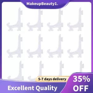12 Cái Giá đỡ bằng nhựa 3 Inch hoặc giá đỡ đĩa trưng bày đĩa ăn tối (Trong suốt)