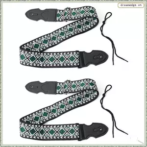 Với Kẹp Chọn 2 Dây Đeo Đàn Guitar Thêu Phong Cách Dân Tộc Mở Rộng Dây Đàn Ukulele Phụ Kiện Đàn Guitar
