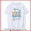 Sanrio Cinnamoroll trẻ em người lớn áo thun mùa hè Áo thun ngắn tay Anime