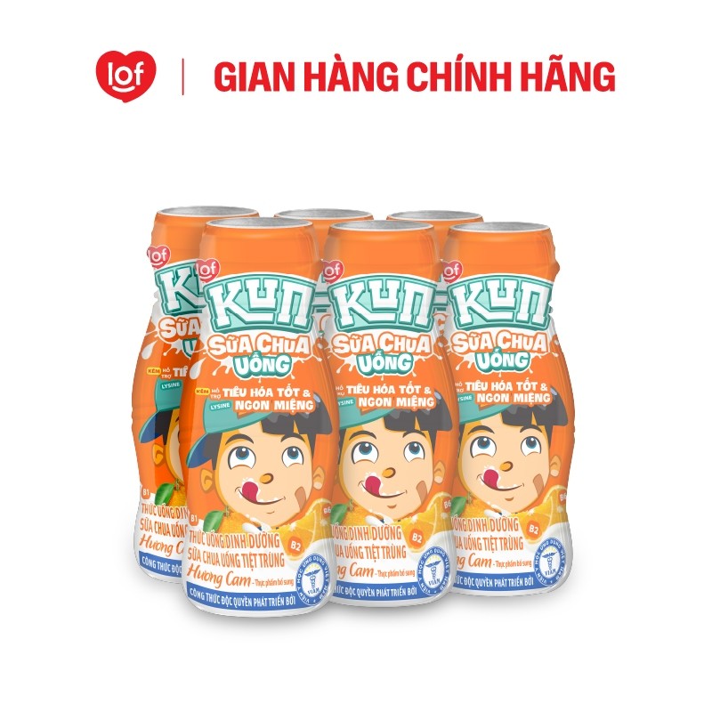 Sữa chua uống KUN vị cam thùng 48 chai x 85ml