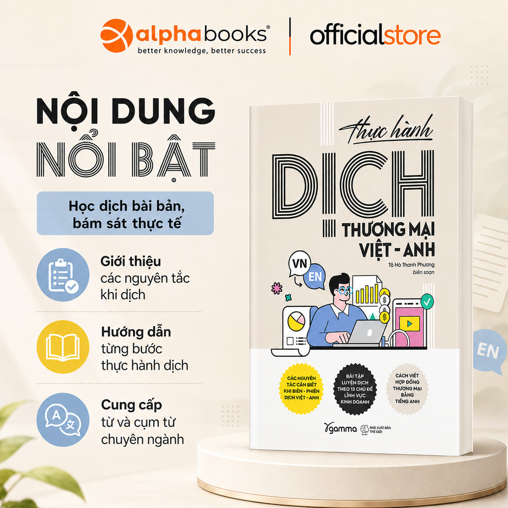 Sách - Thực Hành Dịch Thương Mại Việt – Anh - Tô Hà Thanh Phương (Gamma Books)