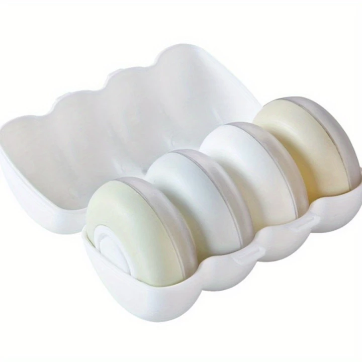 (1 BỘ / 4 CÁI) Pods du lịch, Pods xà phòng du lịch Đồ vệ sinh, Chai du lịch có thể gập lại, Pods du lịch Đồ vệ sinh Bóp, Hộp lưu trữ nhũ tương lỏng tròn Mini Loại đẩy du lịch di động