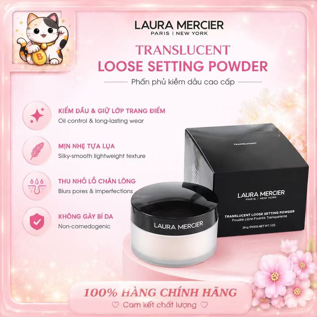 [Chính Hãng] Phấn Phủ Bột 𝕃𝕒𝕦𝕣𝕒 𝕄𝕖𝕣𝕔𝕚𝕖𝕣 𝐓𝐫𝐚𝐧𝐬𝐥𝐮𝐜𝐞𝐧𝐭 𝐋𝐨𝐨𝐬𝐞 𝐒𝐞𝐭𝐭𝐢𝐧𝐠 𝐏𝐨𝐰𝐝𝐞𝐫 Fullsize | Lớp Nền Mềm Mại