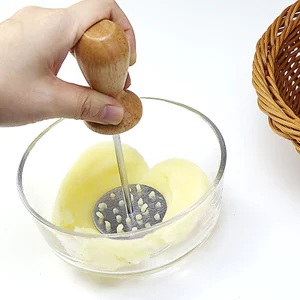 430 Masher Thép không gỉ Masher Hộ gia đình Khoai tây nghiền Dụng cụ tiện dụng Dụng cụ bổ sung thực phẩm cho bé Hướng dẫn sử dụng Masher ANLM