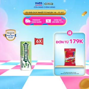 Combo 6 hộp viên ngậm không đường Doublemint hương bạc hà lục 35 viên