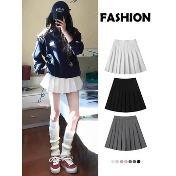 Váy xếp ly Nữ Phiên bản Hàn Quốc Người nhỏ Mặc chữ A JK Váy ngắn chống chói Váy giảm tuổi Váy ngắn mùa hè Váy xếp ly Váy ngắn chữ A Váy ngắn xếp ly eo cao Váy xếp ly nửa chiều Váy xếp ly thuần khiết D