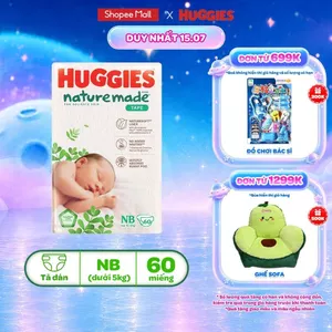 Tã/Bỉm dán Huggies NatureMade M64/L54/XL44