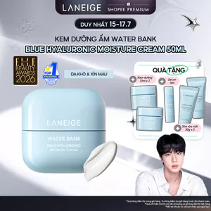 Kem Dưỡng Ẩm Sâu 100H Laneige Water Bank Blue Hyaluronic Moisture Cream 50ml (Da Thường và Da Khô)