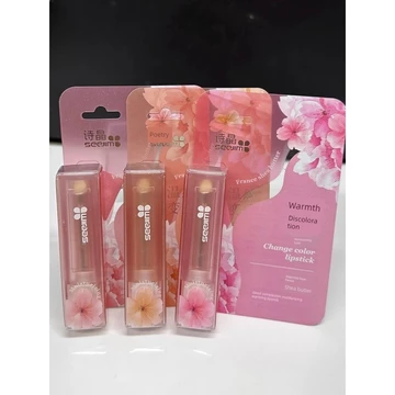 son dưỡng có màu son dưỡng môi có màu Shijing Good Complexion Dưỡng Ẩm Thay Đổi Nhiệt Độ Son Môi Dưỡng Ẩm Môi Trắng Thay Đổi Màu Hồng Cô Gái Màu Hồng Nhẹ Trang Điểm Trang Điểm