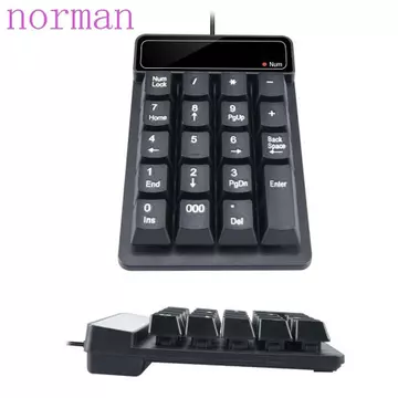 Bàn phím nhỏ Bluetooth máy tính NORMAN, Bàn phím có dây 19 phím Bàn phím số không dây 2.4G, Cảm giác cơ học Di động Bàn phím số USB Mini chống nước Đồ dùng kế toán