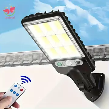 Đèn LED năng lượng mặt trời OPTIMAL LIMIT, Đèn năng lượng mặt trời cảm biến chuyển động 108COB chống nước, Đèn năng lượng mặt trời không dây treo tường đa chức năng 3 chế độ ánh sáng Đèn an ninh chạy 