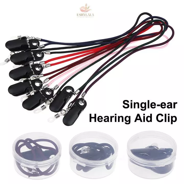 Eshylala 1 Chiếc Đa Năng Trợ Thính Kẹp Máy Trợ Thính Phụ Kiện Ngăn Ngừa Mất Di Động Treo Dây Trợ Thính Cố Định Dây Đeo