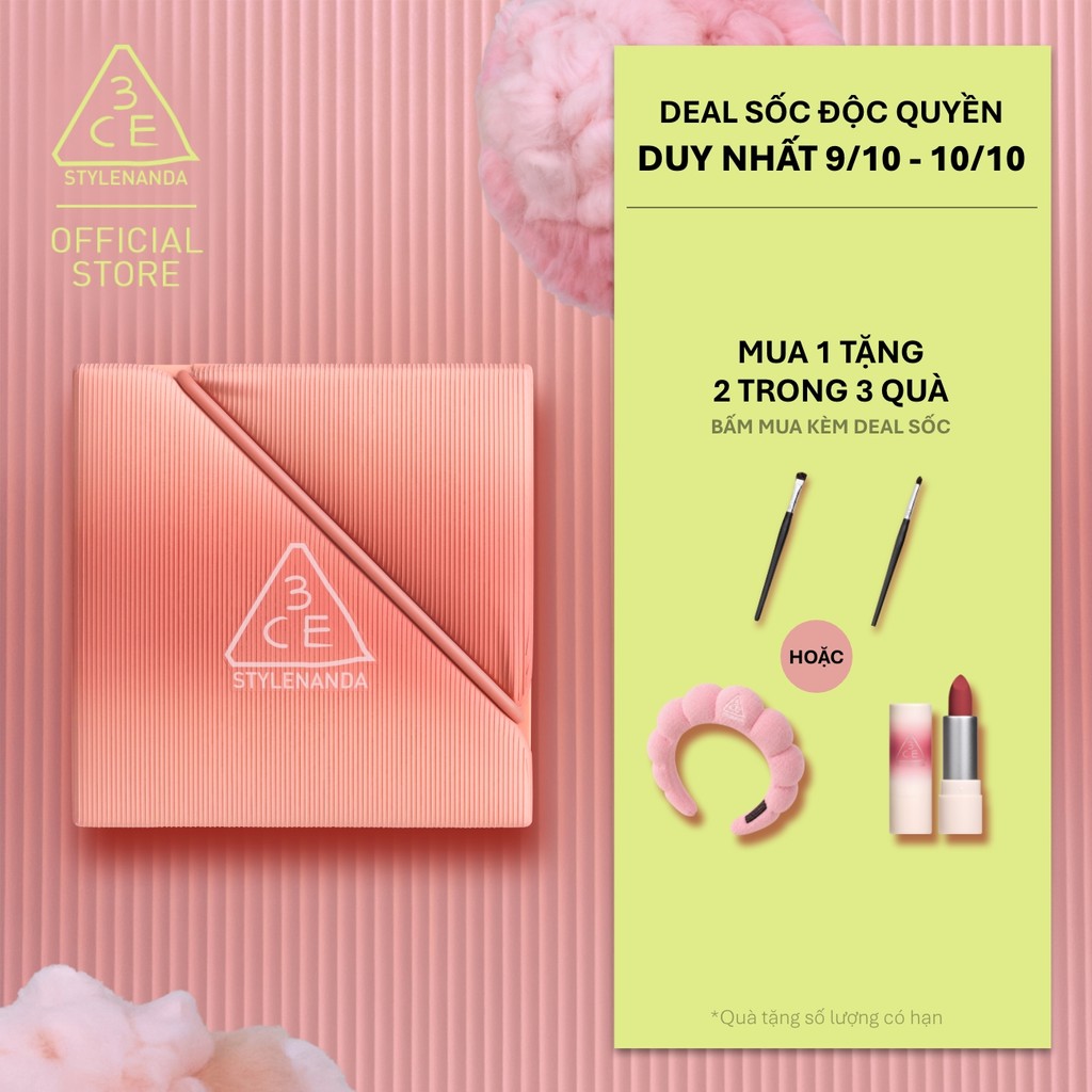 Bảng mắt phấn bơ đa năng 3CE Multi Eye Color Palette The Textile - 9 Màu Mịn Lì, Bám Siêu Lâu, Lên Màu Chuẩn